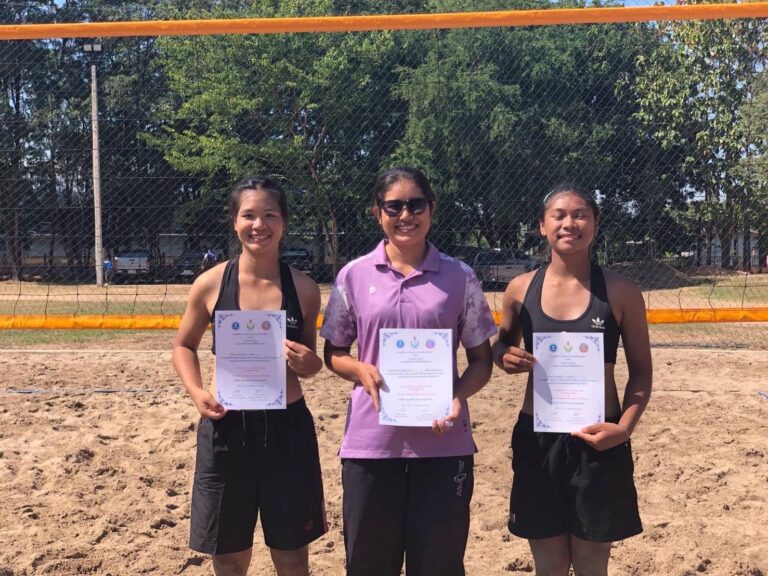 นักกีฬา​วอลเลย์บอล​ชายหาด คว้ารางวัลรองชนะเลิศอันดับ 1 เข้าสุ่ระดับประเทศ